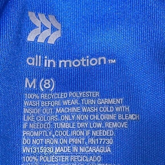 All In Motion Girls Blue With Butterfly Tee  Sz M(8)  NWOT - Picture 3 of 3